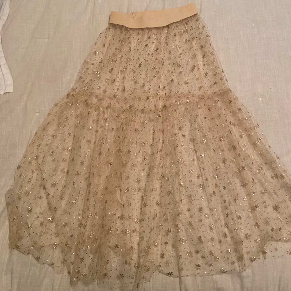 Tulle skirt with gold detail
